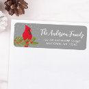 Search for winter cardinal return address labels Modern