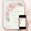 Search for pink and green bridal shower invitations Nature