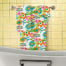 Search for turquoise and orange bath towels Retro