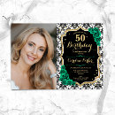 Search for gold and green pattern invitations For her