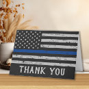 Search for line thank you cards thin blue line