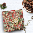 Search for poinsettia wrapping paper pine
