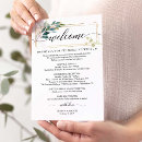Search for wedding programmes welcome letter
