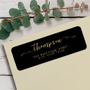 Search for elegant black and gold return address labels Classic