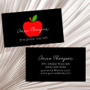 Search for appreciation business cards Red apple