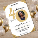 Search for 40 year anniversary invitations Glitter