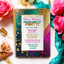 Search for colourful confetti invitations Teal
