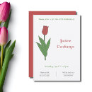 Search for tulip flowers birthday invitations Red
