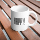 Search for happy mugs Black and white