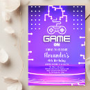 Search for gaming birthday invitations Colourful