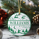 Search for family name christmas tree decorations Green