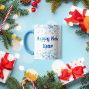 Search for blue snowflake mugs White