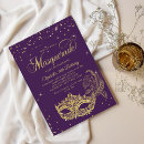 Search for mardi gras sweet 16 invitations Masquerade ball