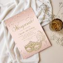 Search for pink glitter invitations Blush pink rose gold