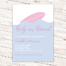 Search for beach baby girl shower invitations Surfboard