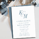 Search for fall couples bridal shower invitations Dusty blue