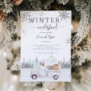 Search for winter woodland birthday invitations Snowflake