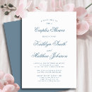 Search for sophisticated bridal shower invitations Dusty blue