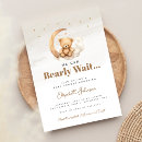 Search for brown teddy bear baby shower invitations Watercolor