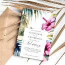 Search for watercolor hibiscus wedding invitations Beach