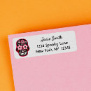 Search for dia de los muertos return address labels Flower