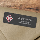 Search for playing cards return address labels Vintage