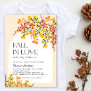 Search for autumn floral baby shower invitations Fall in love