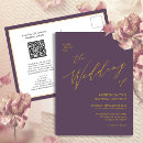 Search for purple lavender gold wedding invitations Qr code
