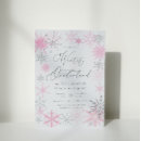 Search for winter onederland pink and silver invitations First