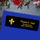 Search for fleur de lis return address labels Elegant