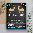 Search for buck or doe gender reveal invitations Boy or girl