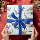 Search for dinosaur holiday wrapping paper Tyrannosaurus