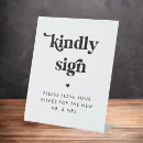 Search for kindly signs Black and white