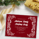 Search for red and white christmas invitations Family christmas party