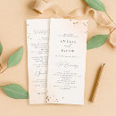 Search for gold foil wedding programmes Calligraphy