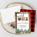 Search for buffalo plaid 1st birthday invitations Forest