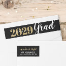 Search for black gold graduation return address labels Classy