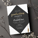 Search for cap party invitations Black and gold