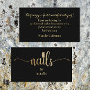 Search for cosmetology business cards Nail technician