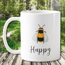 Search for bee happy mugs Cute