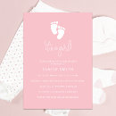 Search for baby footprints invitations Modern