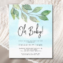 Search for greenery oh baby shower invitations Watercolor
