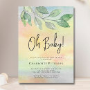 Search for watercolor greenery baby shower invitations Simple