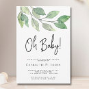 Search for greenery oh baby shower invitations Modern