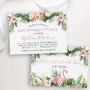 Search for flamingo watercolor invitations Watercolor tropical floral