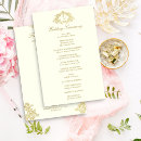 Search for gold wedding programs Classic