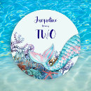 Search for under the sea 2nd birthday invitations Mermaid