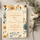 Search for elegant garden party graduation invitations announcements Boho chic colourful fiesta