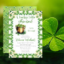 Search for clover baby shower invitations Lucky little shamrock
