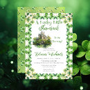 Search for clover baby shower invitations Lucky little shamrock